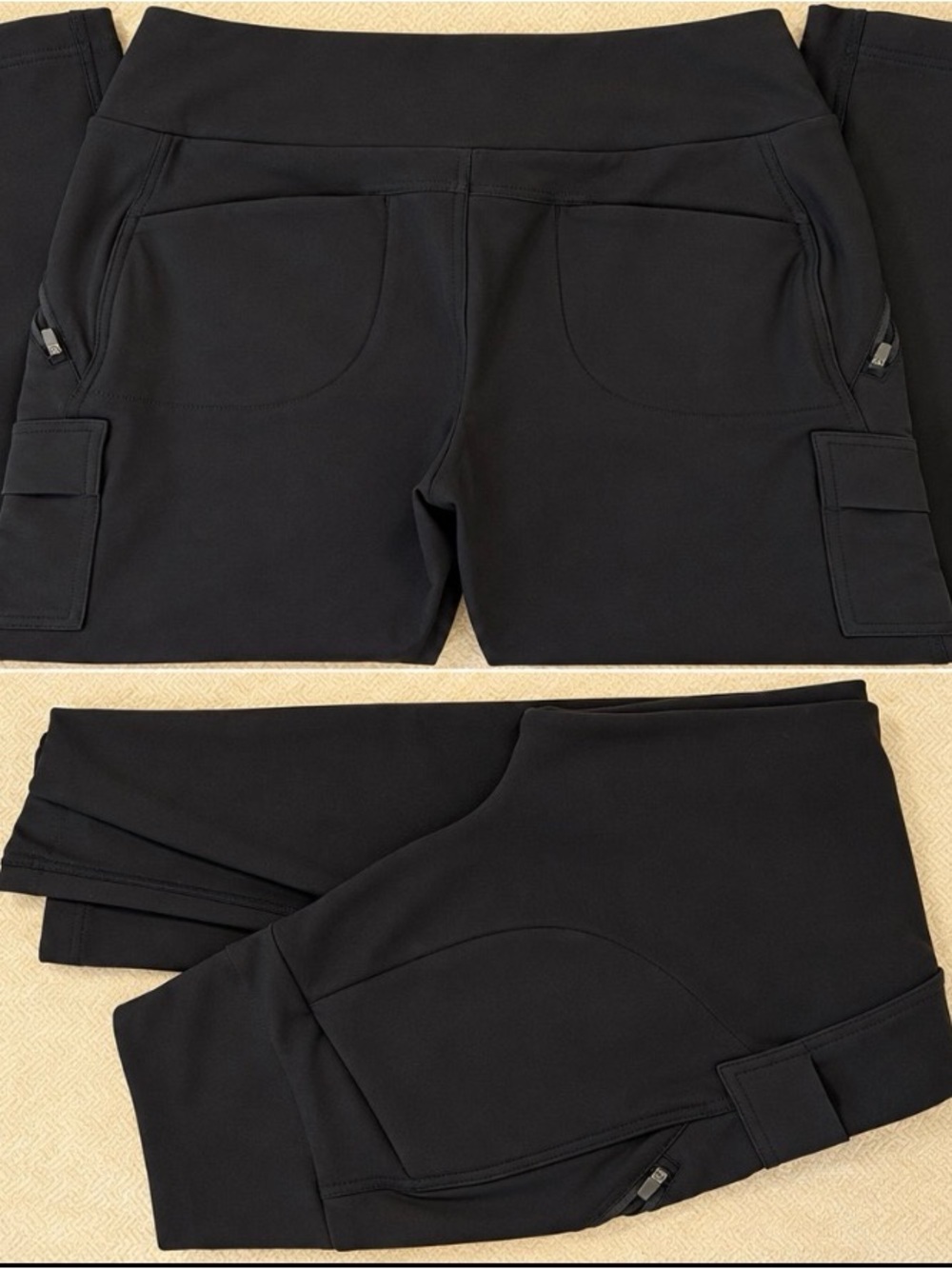 Avalanche Black Cargo Track Joggers